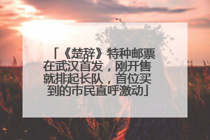 《楚辞》特种邮票在武汉首发，刚开售就排起长队，首位买到的市民直呼激动