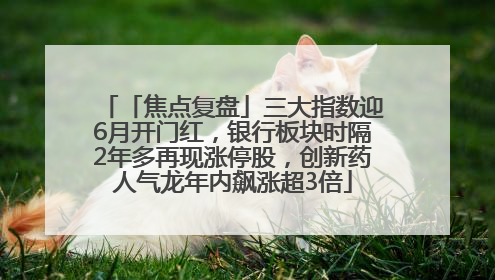 「焦点复盘」三大指数迎6月开门红，银行板块时隔2年多再现涨停股，创新药人气龙年内飙涨超3倍