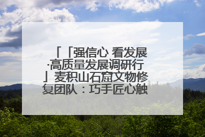 「强信心 看发展·高质量发展调研行」麦积山石窟文物修复团队：巧手匠心触摸“光阴的故事”
