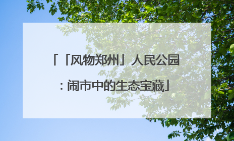 「风物郑州」人民公园：闹市中的生态宝藏