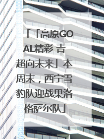「高原GOAL精彩 青超向未来」本周末，西宁雪豹队迎战果洛格萨尔队