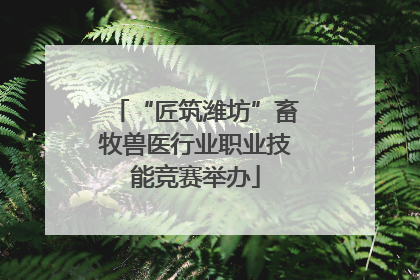 “匠筑潍坊”畜牧兽医行业职业技能竞赛举办