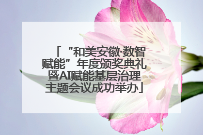 “和美安徽·数智赋能”年度颁奖典礼暨AI赋能基层治理主题会议成功举办