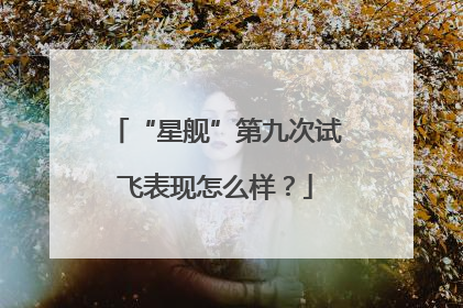 “星舰”第九次试飞表现怎么样？