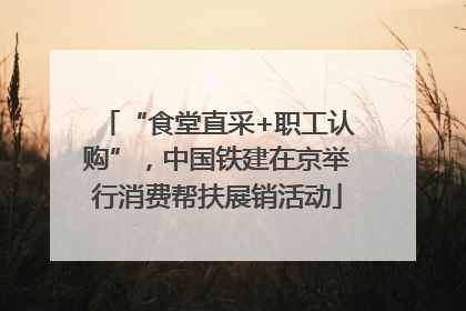 “食堂直采+职工认购”，中国铁建在京举行消费帮扶展销活动