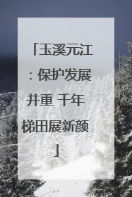 玉溪元江：保护发展并重 千年梯田展新颜