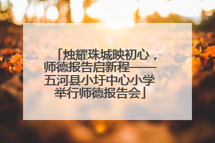 烛耀珠城映初心，师德报告启新程——五河县小圩中心小学举行师德报告会