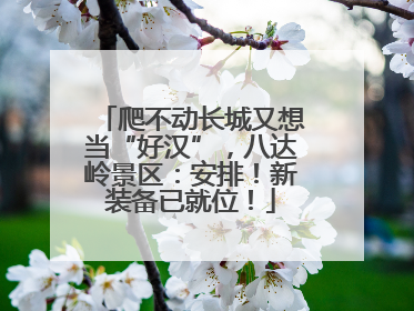爬不动长城又想当“好汉”，八达岭景区：安排！新装备已就位！