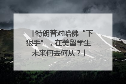 特朗普对哈佛“下狠手”，在美留学生未来何去何从？