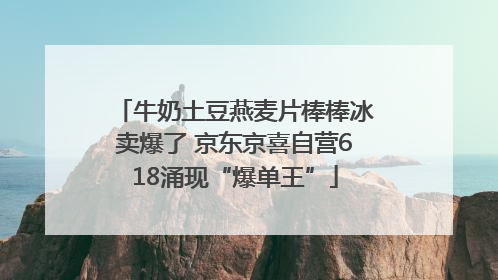 牛奶土豆燕麦片棒棒冰卖爆了 京东京喜自营618涌现“爆单王”
