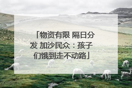物资有限 隔日分发 加沙民众：孩子们饿到走不动路