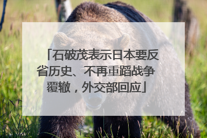 石破茂表示日本要反省历史、不再重蹈战争覆辙，外交部回应