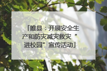 睢县：开展安全生产和防灾减灾救灾“进校园”宣传活动