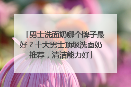 男士洗面奶哪个牌子最好？十大男士顶级洗面奶推荐，清洁能力好