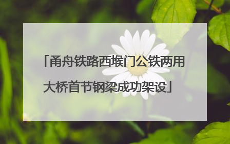 甬舟铁路西堠门公铁两用大桥首节钢梁成功架设