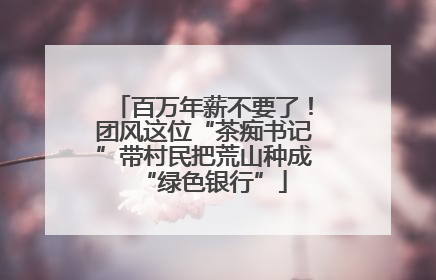 百万年薪不要了！团风这位“茶痴书记”带村民把荒山种成“绿色银行”