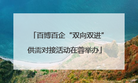 百博百企“双向双进”供需对接活动在蓉举办