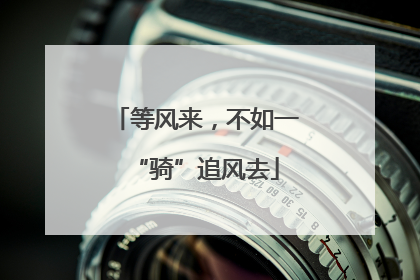 等风来，不如一“骑”追风去