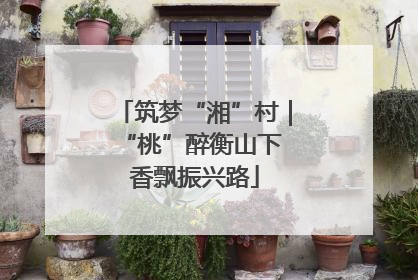 筑梦“湘”村｜“桃”醉衡山下 香飘振兴路