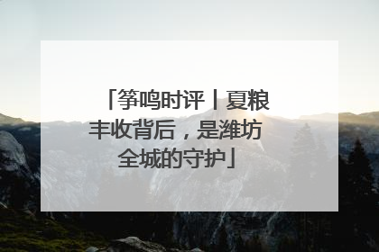 筝鸣时评丨夏粮丰收背后，是潍坊全城的守护