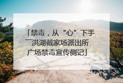 禁毒，从“心”下手――洪湖戴家场派出所广场禁毒宣传侧记