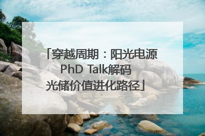 穿越周期：阳光电源PhD Talk解码光储价值进化路径