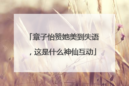 章子怡赞她美到失语，这是什么神仙互动
