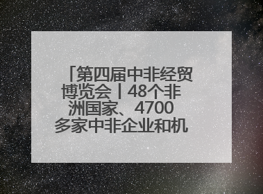 第四届中非经贸博览会丨48个非洲国家、4700多家中非企业和机构将参会