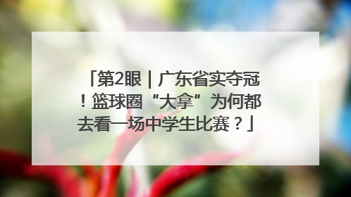 第2眼｜广东省实夺冠！篮球圈“大拿”为何都去看一场中学生比赛？