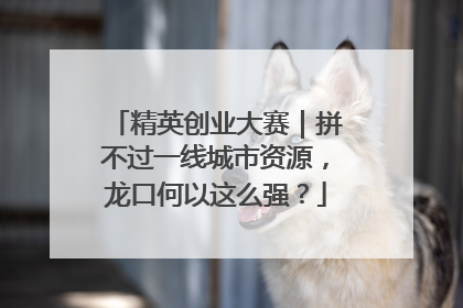 精英创业大赛｜拼不过一线城市资源，龙口何以这么强？
