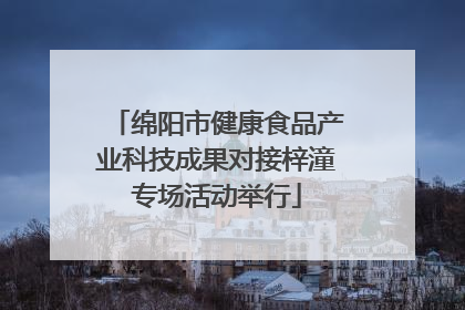 绵阳市健康食品产业科技成果对接梓潼专场活动举行