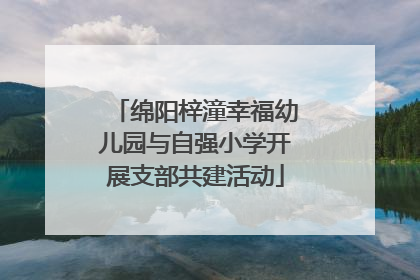 绵阳梓潼幸福幼儿园与自强小学开展支部共建活动