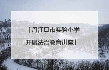 丹江口市实验小学开展法治教育讲座