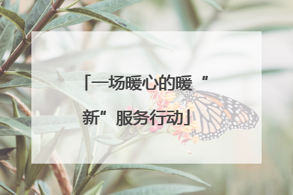 一场暖心的暖“新”服务行动