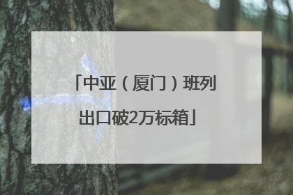 中亚（厦门）班列出口破2万标箱