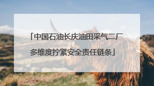 中国石油长庆油田采气二厂多维度拧紧安全责任链条