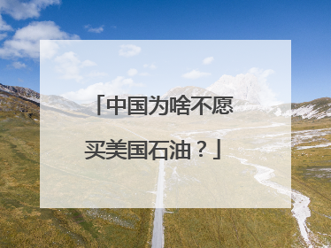中国为啥不愿买美国石油？