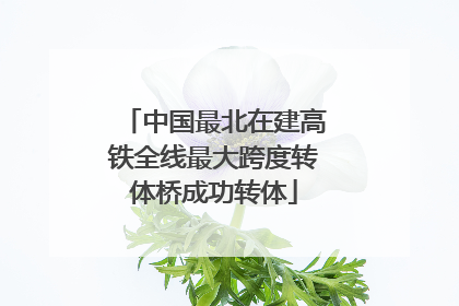 中国最北在建高铁全线最大跨度转体桥成功转体