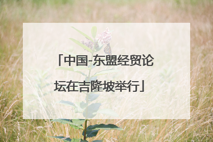 中国-东盟经贸论坛在吉隆坡举行