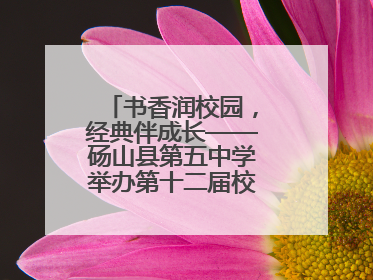 书香润校园，经典伴成长——砀山县第五中学举办第十二届校园读书节活动