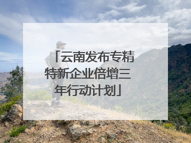 云南发布专精特新企业倍增三年行动计划
