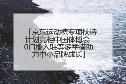 京东运动携专项扶持计划亮相中国体博会 0门槛入驻等多举措助力中小品牌成长