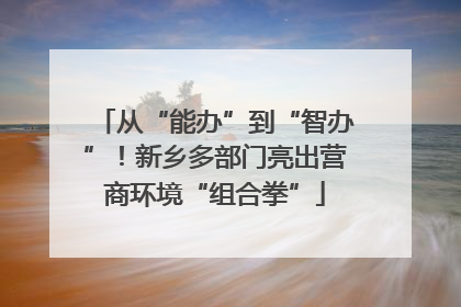 从“能办”到“智办”！新乡多部门亮出营商环境“组合拳”