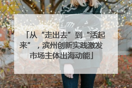 从“走出去”到“活起来”，滨州创新实践激发市场主体出海动能