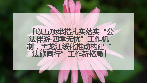 以五项举措扎实落实“公法伴游·四季无忧”工作机制，黑龙江绥化推动构建“法旅同行”工作新格局
