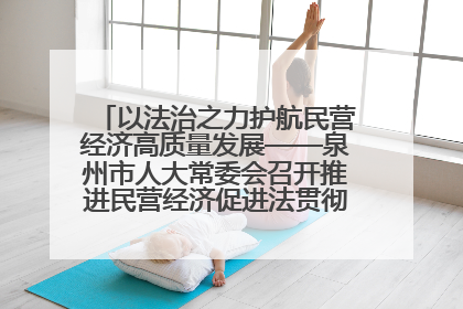 以法治之力护航民营经济高质量发展——泉州市人大常委会召开推进民营经济促进法贯彻实施座谈会