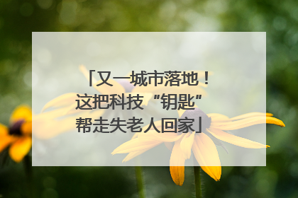 又一城市落地！这把科技“钥匙”帮走失老人回家