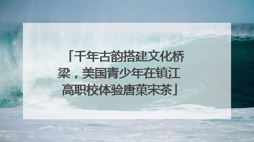 千年古韵搭建文化桥梁，美国青少年在镇江高职校体验唐菓宋茶