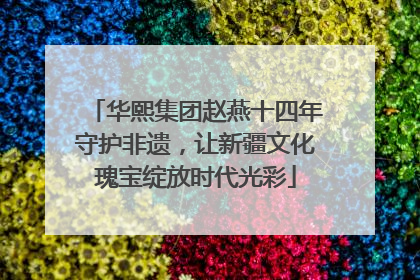 华熙集团赵燕十四年守护非遗，让新疆文化瑰宝绽放时代光彩