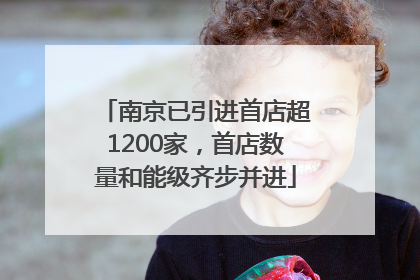 南京已引进首店超1200家，首店数量和能级齐步并进